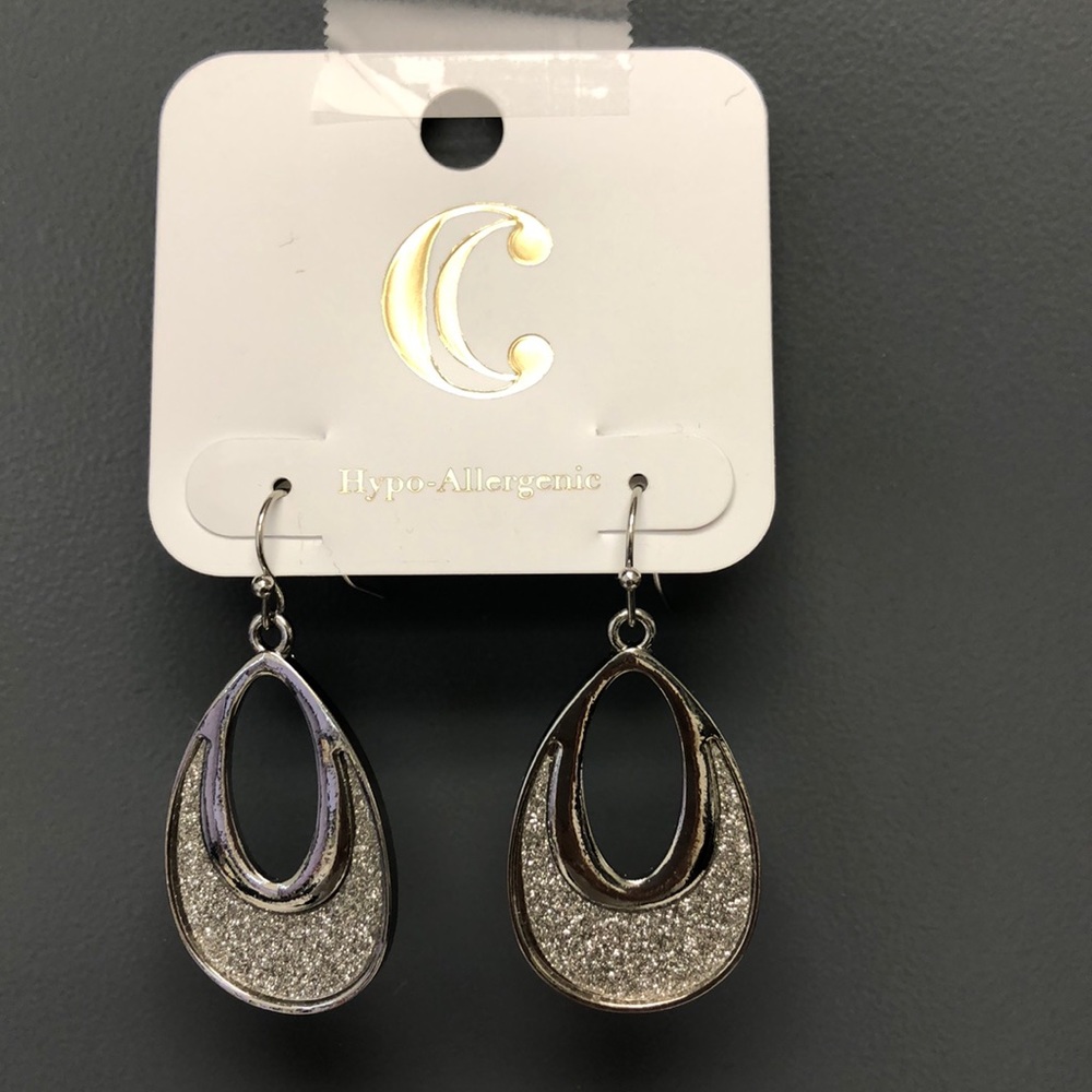 3for$15Hypo allergenic silver tone dangle earrings
